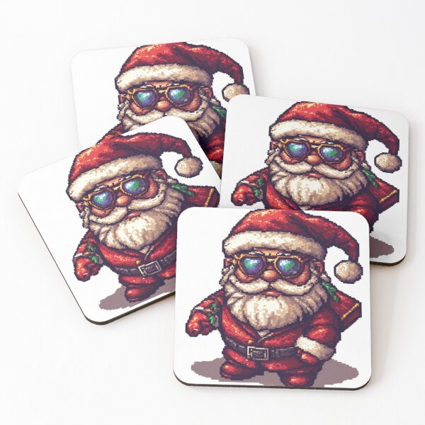 Item preview, Merry Christmas Santa Claus pixelate designed and sold by Bossy Box.