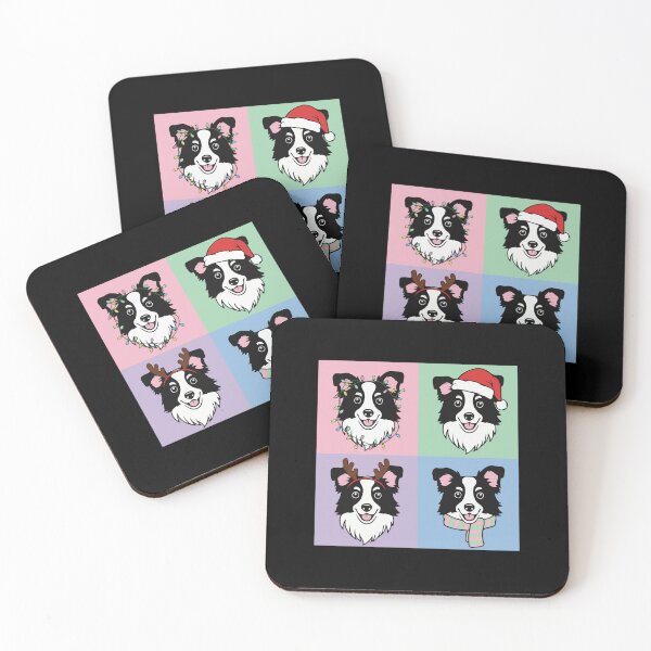 Item preview, Pop Art Christmas Border Collie – Colorful Holiday Dog Lover designed and sold by The Real Life Symphony.