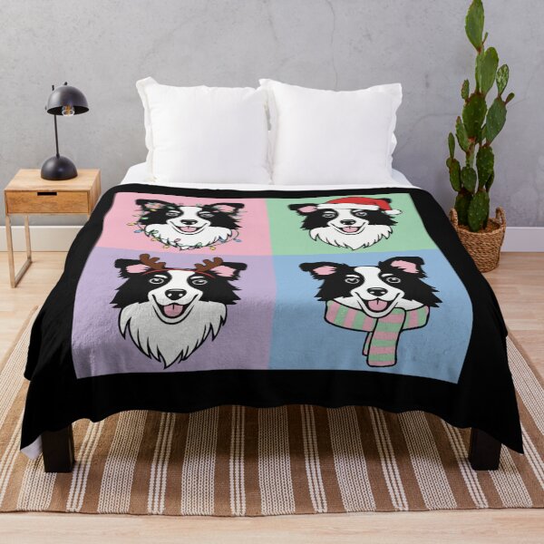 Item preview, Pop Art Christmas Border Collie – Colorful Holiday Dog Lover designed and sold by The Real Life Symphony.