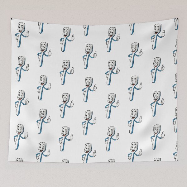 Item preview, Happy Toothbrush Character – Cute Transparent Sticker Design designed and sold by Byarasstudio.