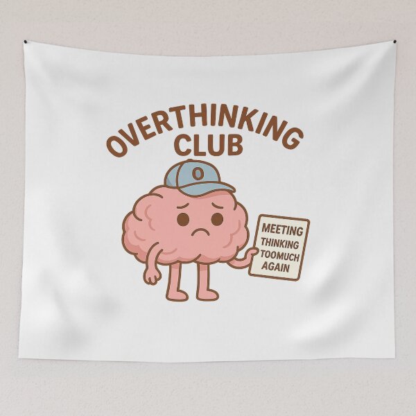 Item preview, Overthinking Club – Cute Brain designed and sold by VibeLab_Art.