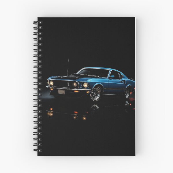Item preview, 1969 Mustang Mach 1 – Classic Blue Muscle Car Retro Automotive Art designed and sold by Stinky Lincy's Apparel Company.