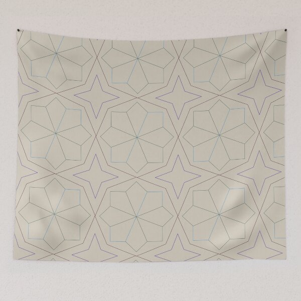 Item preview, Subtle Line Art Arabesque Repeat Pattern designed and sold by The Design KAD.