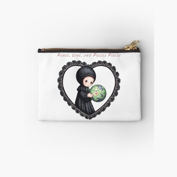 Item preview, Gothic kawaii monk holding Earth in heart frame designed and sold by olenapetol.