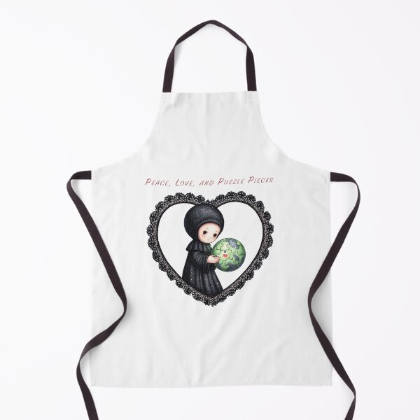 Item preview, Gothic kawaii monk holding Earth in heart frame designed and sold by olenapetol.