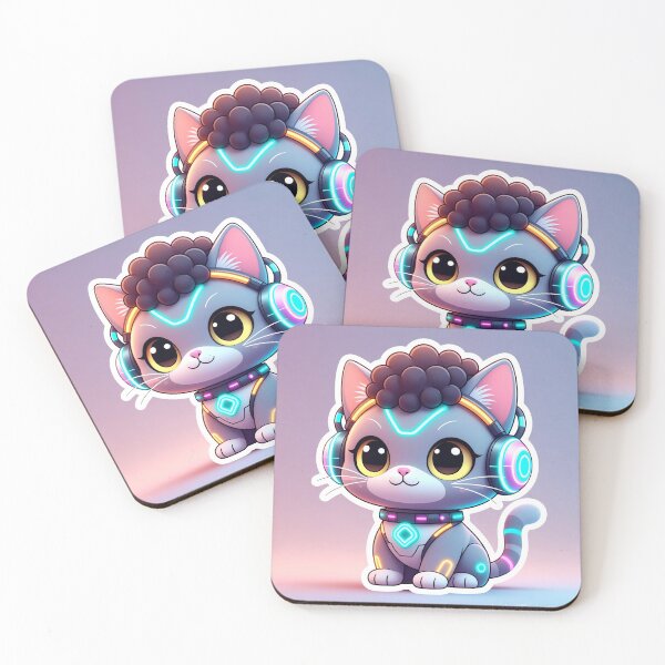 Item preview, Whimsical Afro-Futuristic Cat designed and sold by dumisoknows.