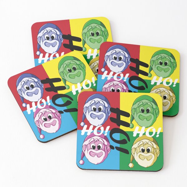 Item preview, Colorful Pop Art Santa Faces – Ho Ho Ho designed and sold by Karaxus Shop.
