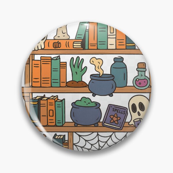 Item preview, Cute Spooky Bookish Bookshelf designed and sold by BookishEve.