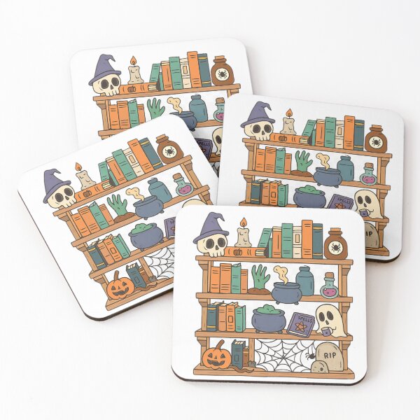 Item preview, Cute Spooky Bookish Bookshelf designed and sold by BookishEve.