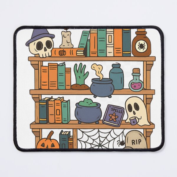 Item preview, Cute Spooky Bookish Bookshelf designed and sold by BookishEve.