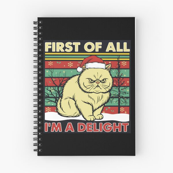 Item preview, Grumpy Cat Christmas Shirt, Funny Santa Hat Cat Tee, Delightful Holiday Sweatshirt, Anti-Christmas Gift for Cat Lover designed and sold by Pawrizzma POD.