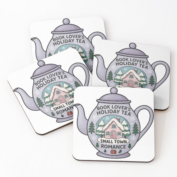 Item preview, Christmas Bookish Small Town Romance Tea Pot designed and sold by BookishEve.