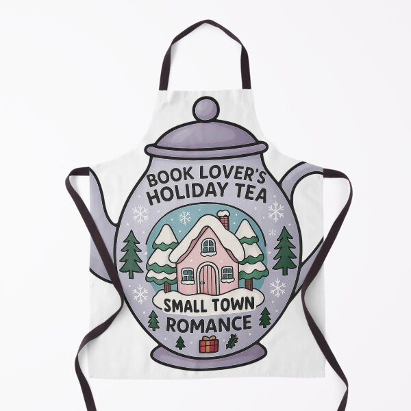Item preview, Christmas Bookish Small Town Romance Tea Pot designed and sold by BookishEve.
