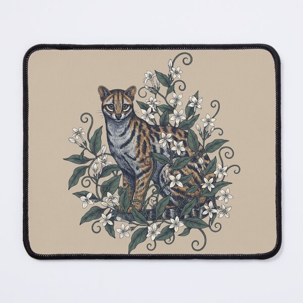 Item preview, Civet Cat with White Jasmine Blossoms designed and sold by BirdsnStuff.