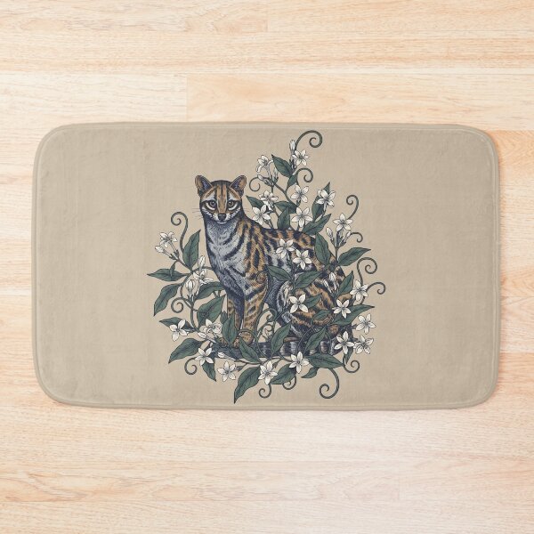 Item preview, Civet Cat with White Jasmine Blossoms designed and sold by BirdsnStuff.