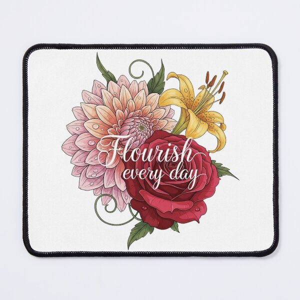 Item preview, Flourish Every Day Floral, Transparent Bloom Graphic Design designed and sold by Design_Your_Day.