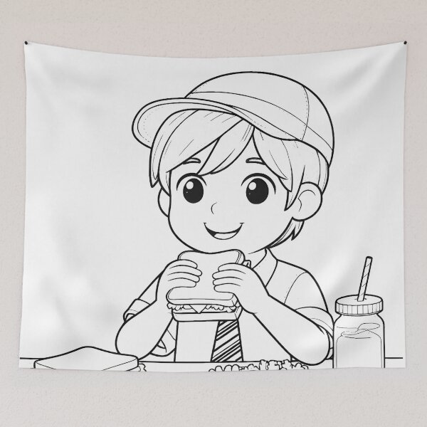 Item preview, Sandwich Boy – Cute Food Character Art designed and sold by Syed-Artist.