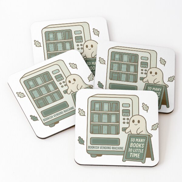 Item preview, Cute Bookish Vending Machine Ghost designed and sold by BookishEve.