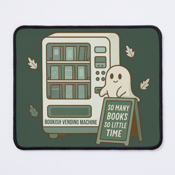 Item preview, Cute Bookish Vending Machine Ghost designed and sold by BookishEve.