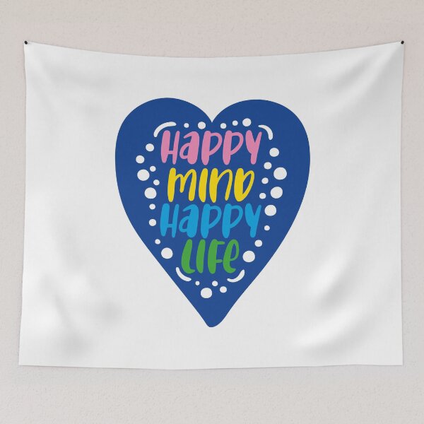 Item preview, Happy mind happy life designed and sold by SweetberryHouse.