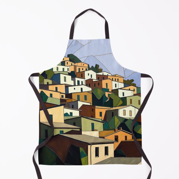 Artikelvorschau, Geometric Village on Sunlit Hillside entworfen und verkauft von LumAIere.com.