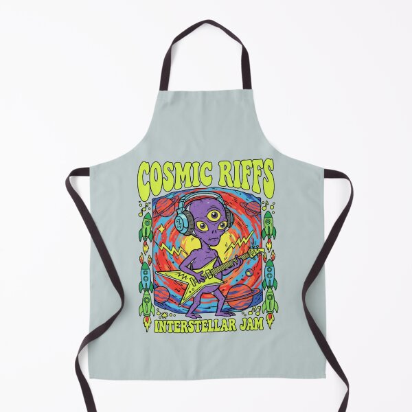 Item preview, Cosmic Riffs Interstellar Jam - Psychedelic Alien Guitarist designed and sold by AwesomeBeyondLimits.