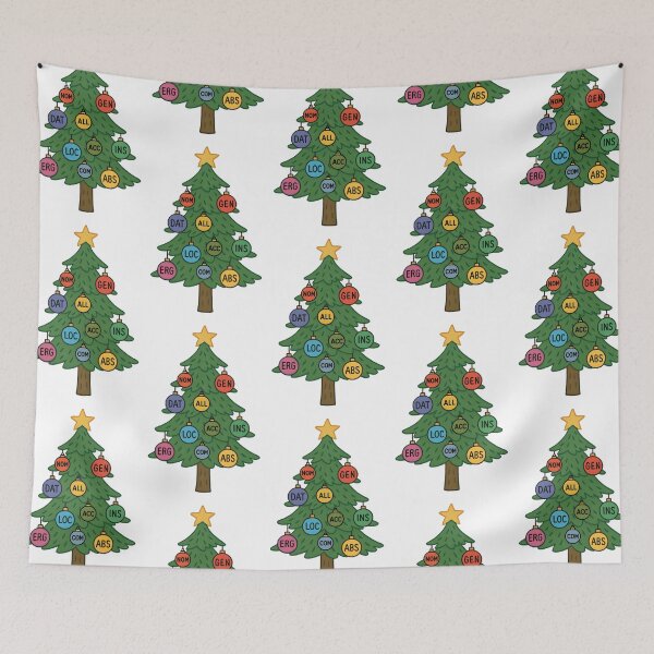 Item preview, Case System Christmas Tree — Linguistic Typology Nominal Morphology Decor designed and sold by Nerd Romance Café.