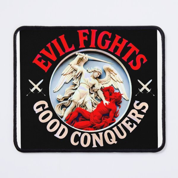 Item preview, Good Conquers Evil | Angel vs Devil Spiritual Warfare Art designed and sold by PatriotPrint.