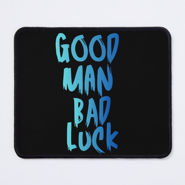Item preview, Good Man, Bad Luck – Bold Blue Gradient Typography designed and sold by Karim-Karem.