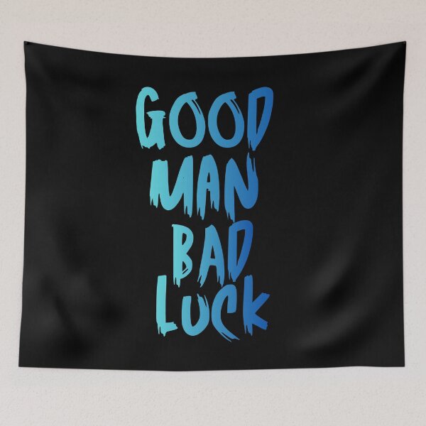 Item preview, Good Man, Bad Luck – Bold Blue Gradient Typography designed and sold by Karim-Karem.