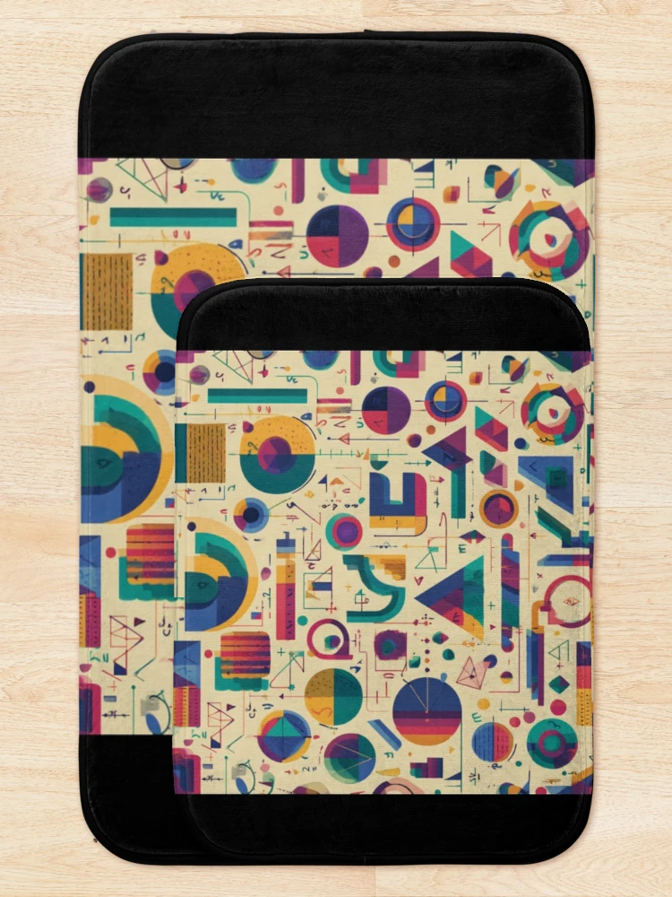 Thumbnail 5 of 6, Bath Mat, Abstract enthusiasts pattern  designed and sold by SmileshareShop.