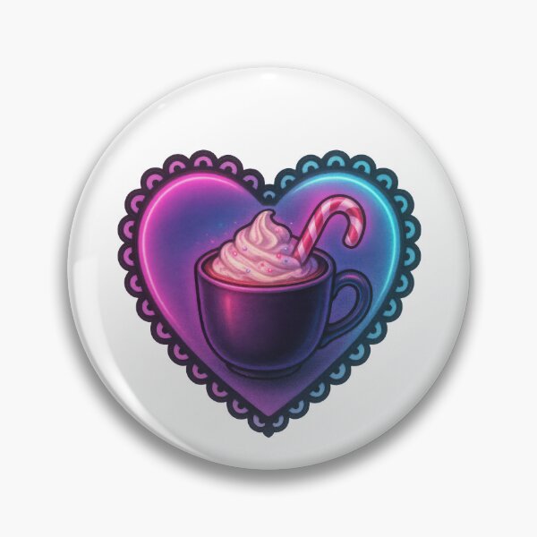 Item preview, Gothic kawaii heart with hot chocolate cup designed and sold by olenapetol.