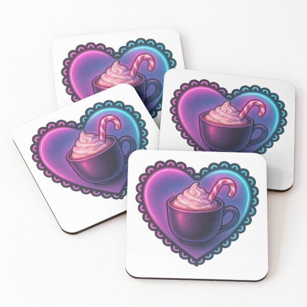 Item preview, Gothic kawaii heart with hot chocolate cup designed and sold by olenapetol.