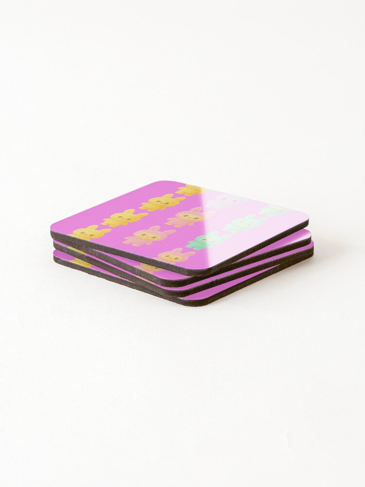 Thumbnail 4 of 5, Coasters (Set of 4), Labubu Inspiration! designed and sold by FandomFunStudio.