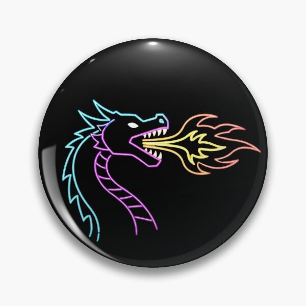Item preview, Neon Dragon Breathing Fire  designed and sold by Design_Your_Day.