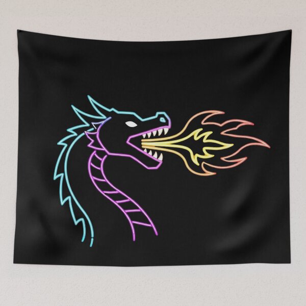 Item preview, Neon Dragon Breathing Fire  designed and sold by Design_Your_Day.