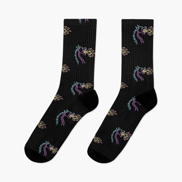 Item preview, Neon Dragon Breathing Fire  designed and sold by Design_Your_Day.