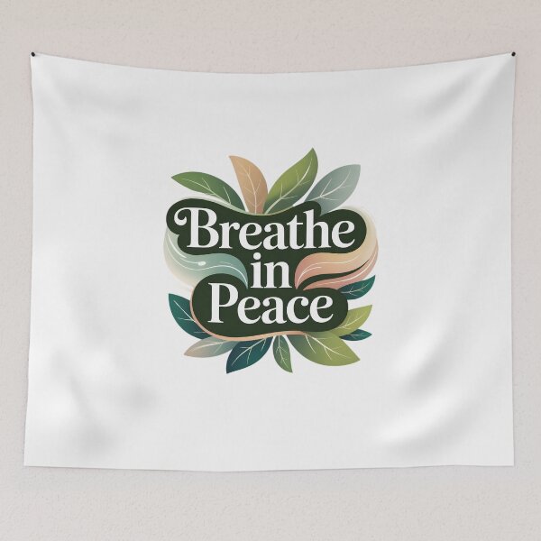 Item preview, Breathe In Peace – Calm Botanical Quote Design designed and sold by MAEshopstore.