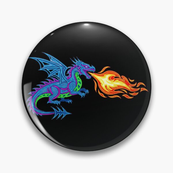 Item preview, Neon Dragon Breathing Fire  designed and sold by Design_Your_Day.