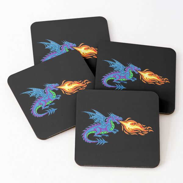 Item preview, Neon Dragon Breathing Fire  designed and sold by Design_Your_Day.