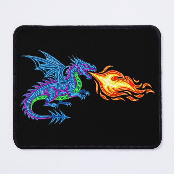 Item preview, Neon Dragon Breathing Fire designed and sold by Design_Your_Day.