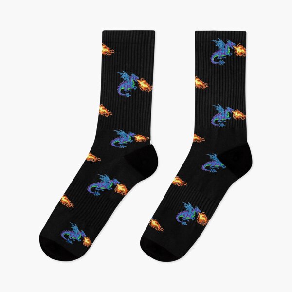 Item preview, Neon Dragon Breathing Fire  designed and sold by Design_Your_Day.