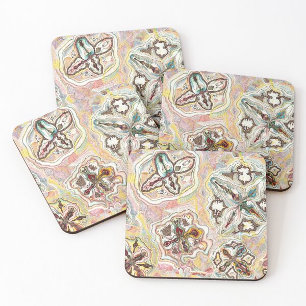 Item preview, Dessert for The Dinner Party Colored Pencils Gold Ink designed and sold by Taleyedoscopic.