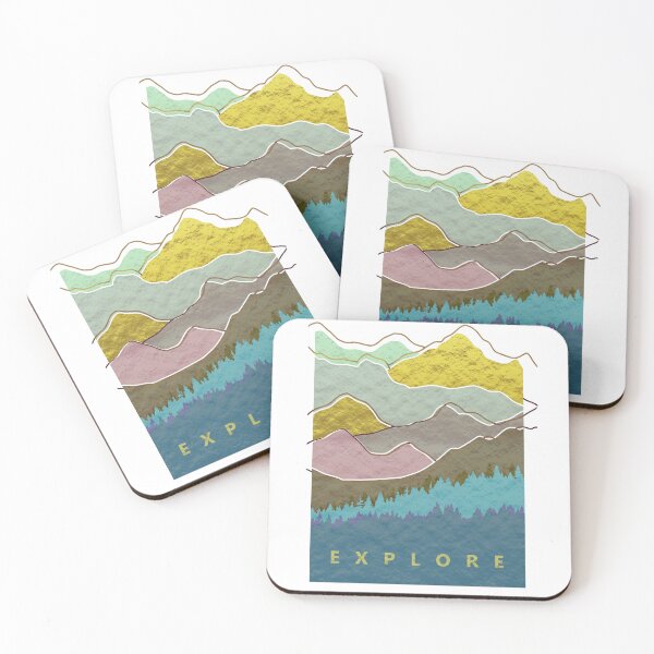 Item preview, Aesthetic Mountains Geometric Nature designed and sold by FandomizedRose.