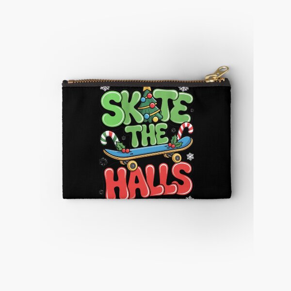 Item preview, Skate the Halls Funny Christmas Skateboard designed and sold by MonkiFlipp.