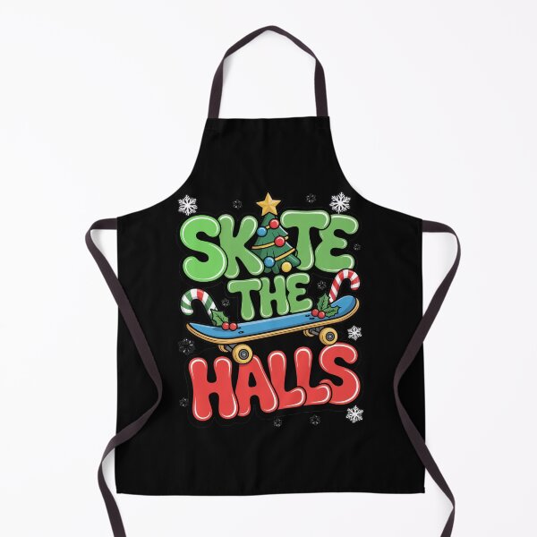 Item preview, Skate the Halls Funny Christmas Skateboard designed and sold by MonkiFlipp.