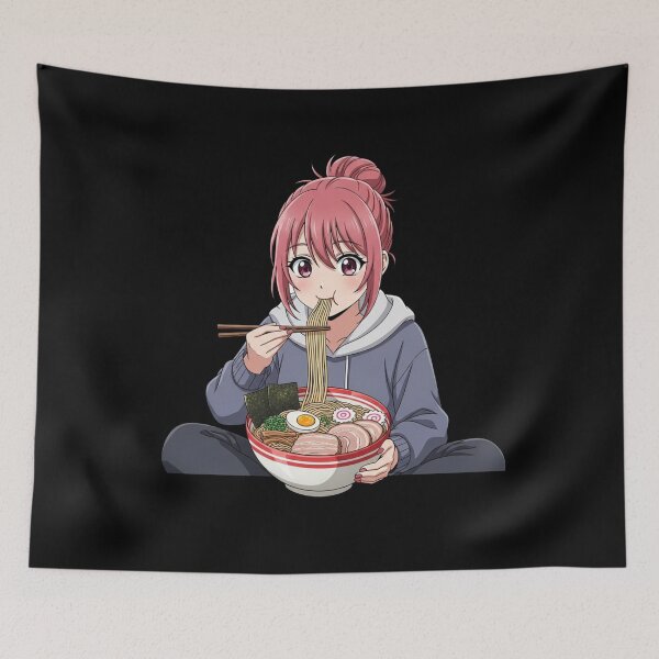 Item preview, Cute Anime Girl Eating Ramen Japanese Food designed and sold by Design_Your_Day.
