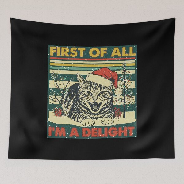 Item preview, Vintage Tabby Cat Christmas Shirt, Funny Meow Santa Hat Tee, Retro Holiday Sweatshirt, Delightful Cat Lover Gift designed and sold by Pawrizzma POD.