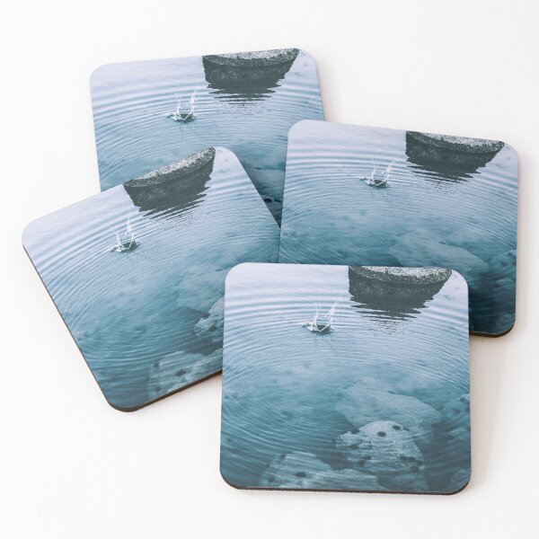 Item preview, Stone dropping into deep blue water creating a visible splash and concentric ripples. designed and sold by MDB_Shop.