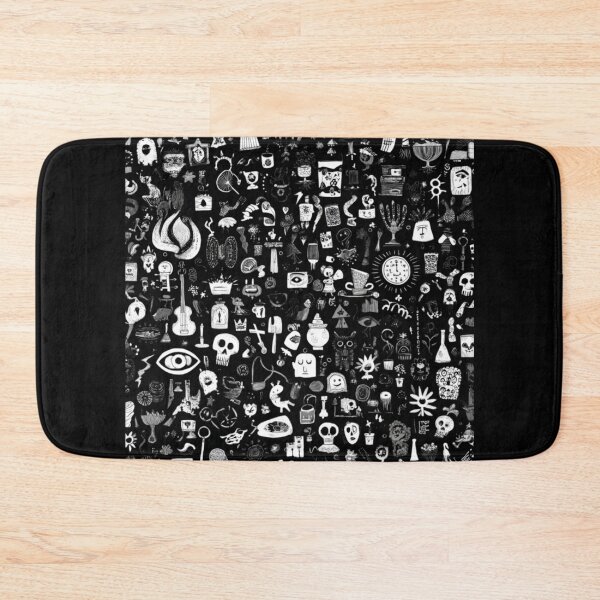 Item preview, Black and white creepy abstract  pattern  designed and sold by SmileshareShop.